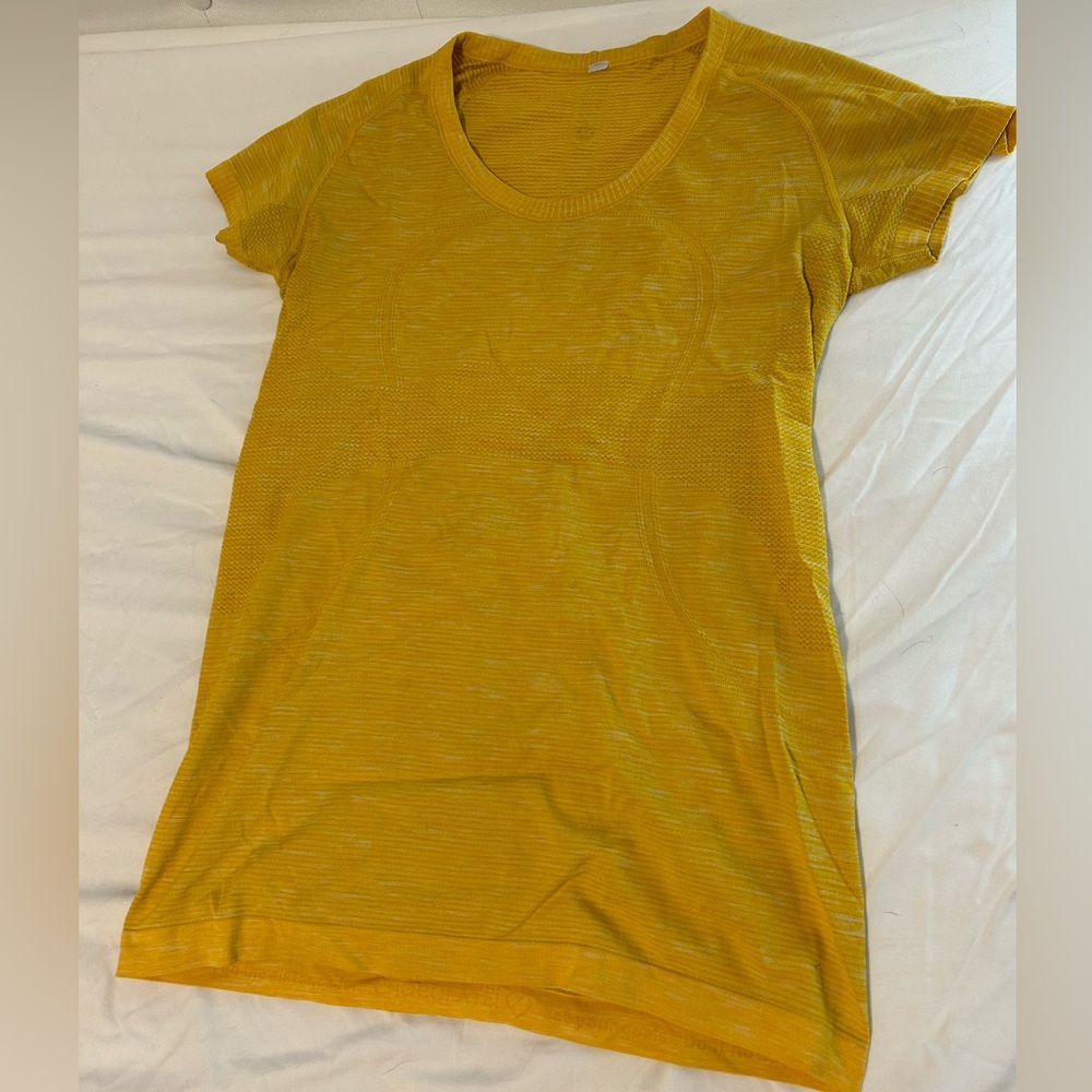 Yellow Swiftly lulu lemon top
